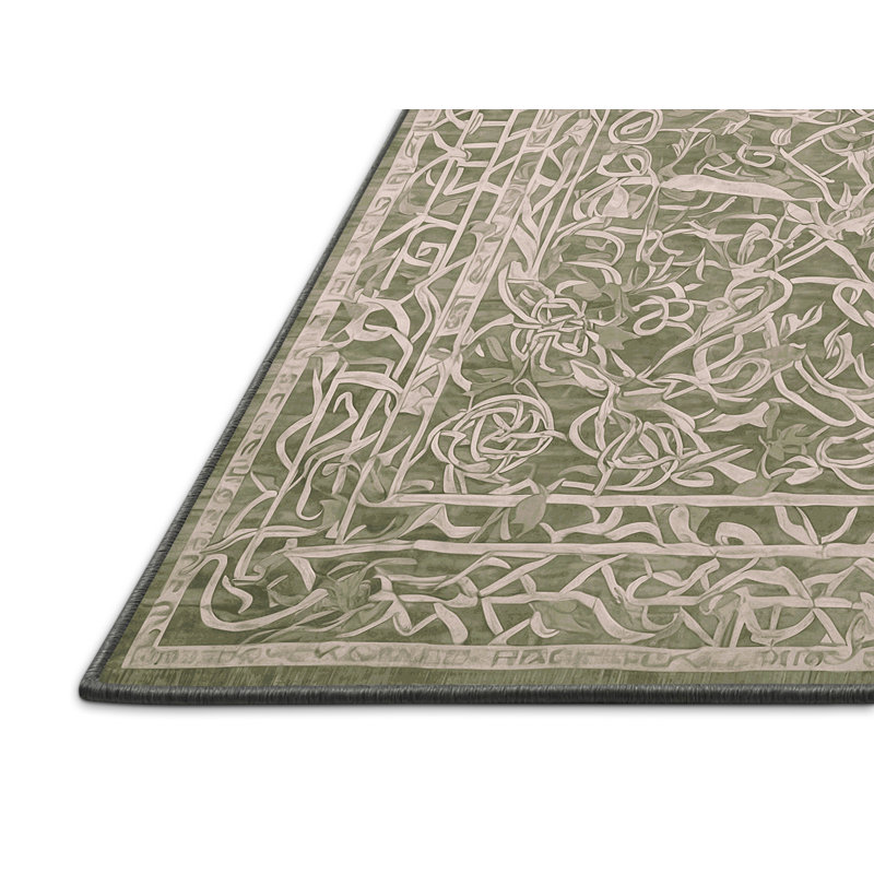 Tapis brun soyeux et moelleux, Carré 6 pi