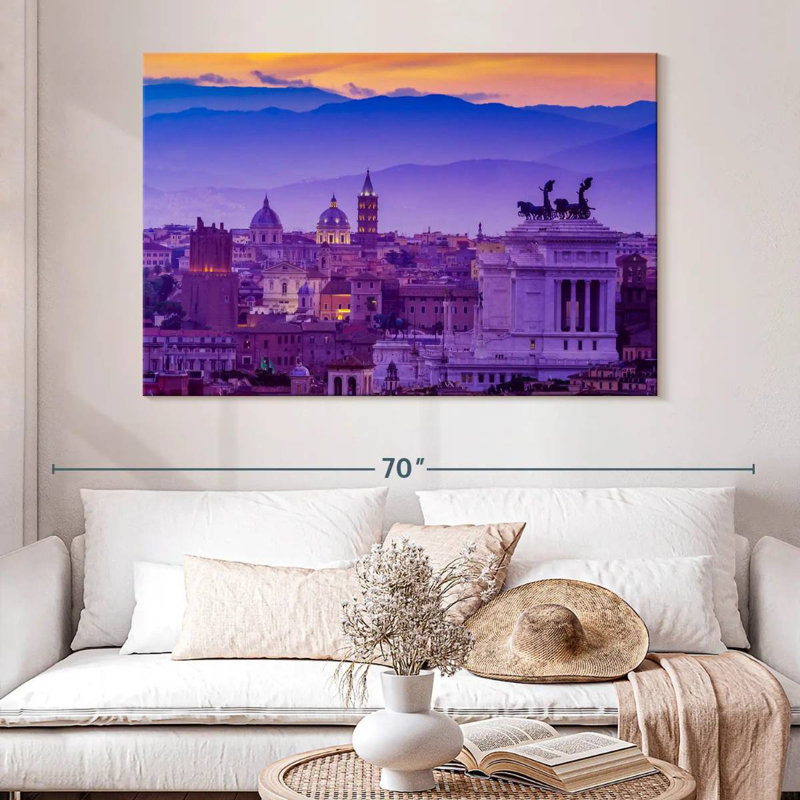 Sirci Rome en mauve, H 34 po x l 51 po