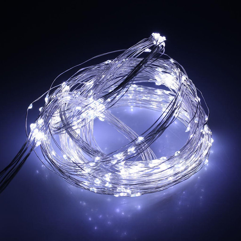 LED Indoor / Outdoor String Lights, 10cm H x 10cm L x 4cm D, White