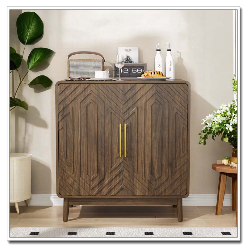 4-Door Storage Cabinet，Storage Side Cabinet Buffet Cabinet