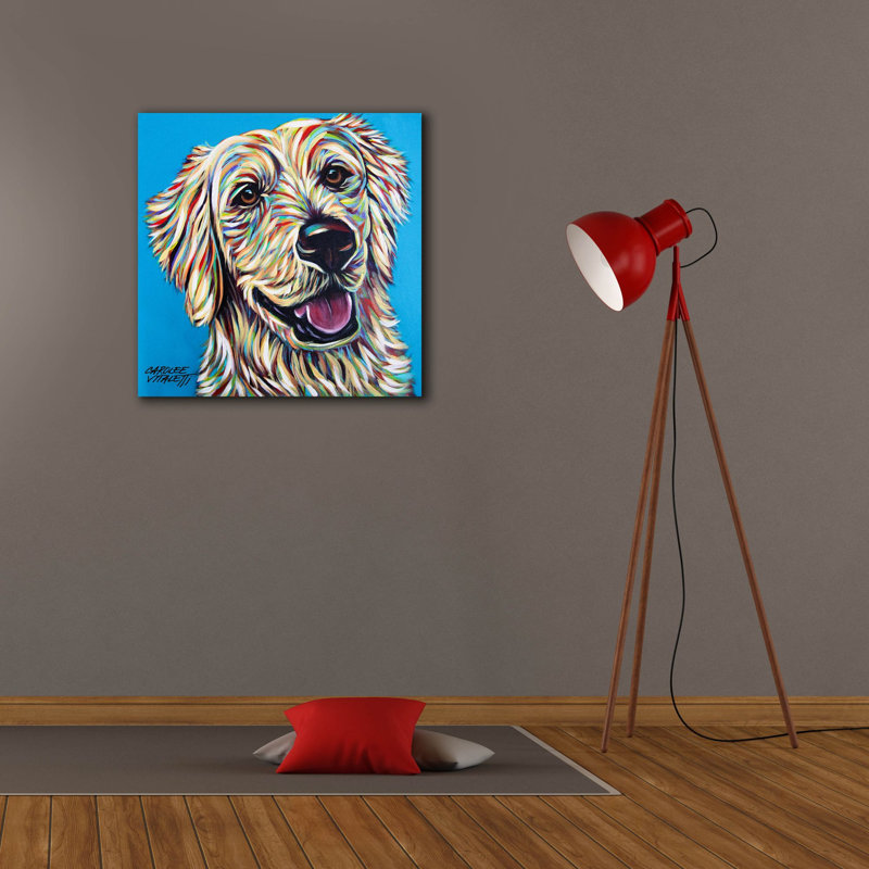 «Furry Dog Friend 1» par Carolee Vitaletti, H 26 po x l 26 po x P 1,5 po