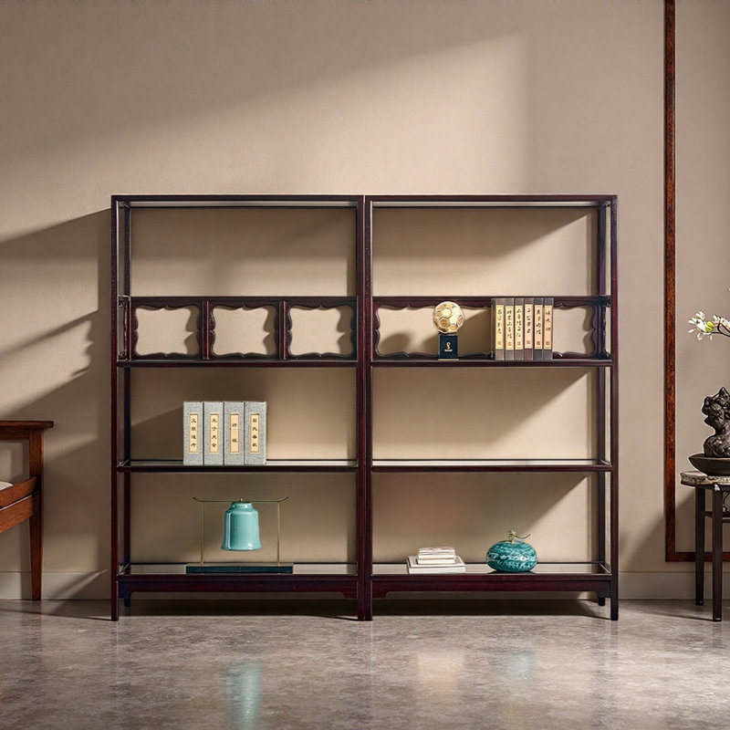 Nouvelle bibliothèque de style rétro chinois minimaliste