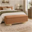 Faux Fur Upholstered Bench with Flip Top