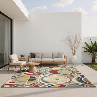 Lively Spin Indoor And Outdoor Area Rug