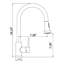 Robinet de cuisine à poignée simple avec plaque de base Topcraft, noir mat-102192998
