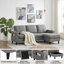 Upholstered L-Shaped 3-Seater Sectional Sofa with Footstool-683723508