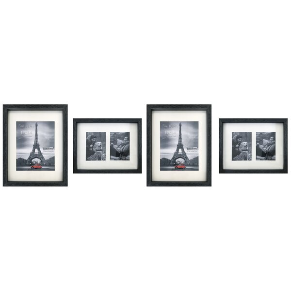 Latitude Run®~4 Valued Pack Of Our 11X14 Shadows Of Distress Wall Picture  Frames, Tempered Glass, Comes W/4 Off-White Beveled Mats 2 W/8X10 Photos &  2 W/2 5X7 Photos