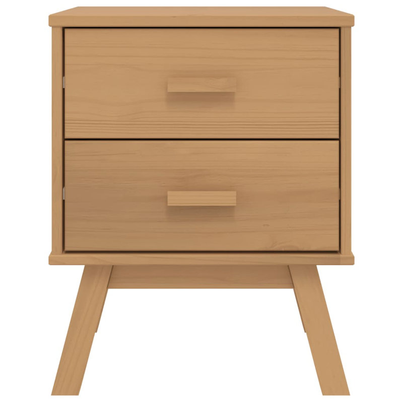 Lachish 17.7'' W Solid Wood Nightstand, Brown