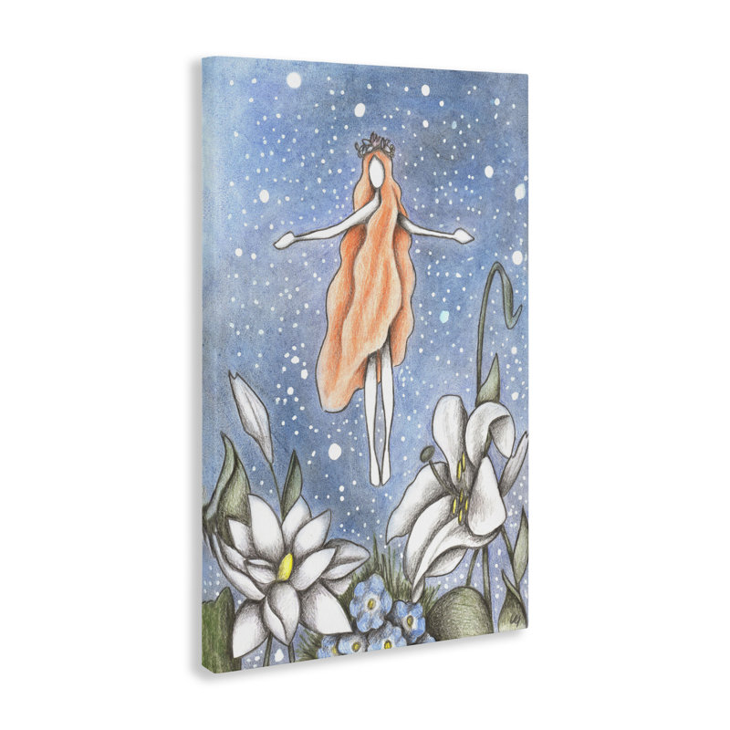 Toile mystique de jardin féerique, design par Cecilia Battaini, H 24 po x l 16 po