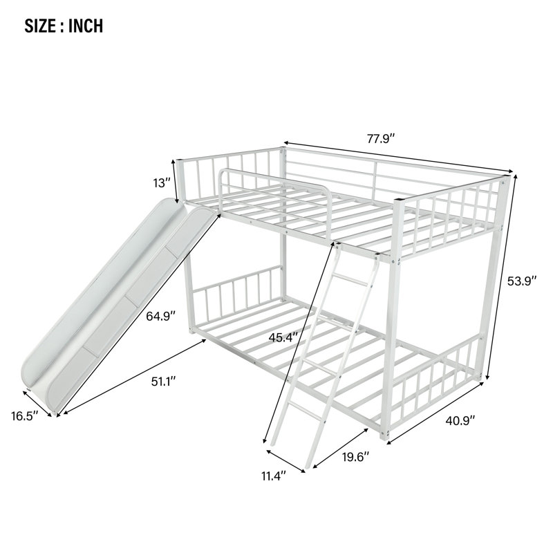 Paula Twin Over Twin Bunk Bed by Isabelle & Max, White