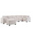 Modern U-Shaped 6-Seat Modular Sectional Sofa With 1 Ottoman & 3 Toss Pillows-1363234022