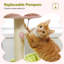 Tour pour chat 28 po avec perchoir à fleurs confortable, grand hamac avec 2 cuves compostables remplaçables