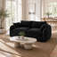 Space Saving Compression Sofas, Black Foam 2 Seater, Modern Contemporary Lounge
