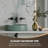 8.38" Solid Brass Dual Handle Wall Mounted Sink Faucet,Widespread 3 Holes Wall Faucet for Vanity Lavatory Sink-92926715