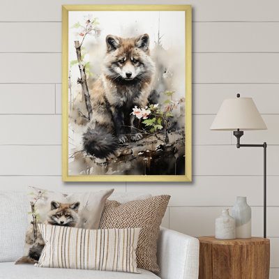 «Noordin Asian Art Raccoon Sumi II», reproduction sur toile