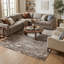 Tapis à motif abstrait brun / gris 8 pi x 11 pi (7 pi 10 po x 10 pi 10 po) Aarav-1975458698