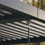 Pergola à auvent noir avec rideaux d'intimité et moustiquaire FLISE 10 pi x 12 pi-133410853-133410854