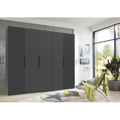 Anabelli 5 Door Manufactured Wood Wardrobe