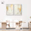 «Golden Luxe», ensemble de duos abstraits sur toile, art abstrait neutre par Art Remedy-115198713-115198721