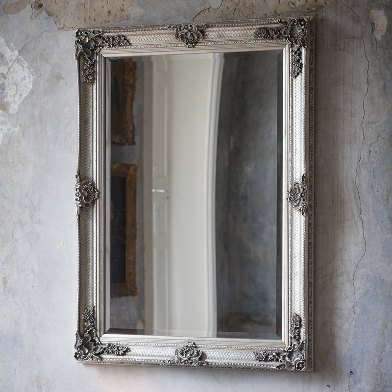 Lindsay Wood Flat Wall Mirror, Silver