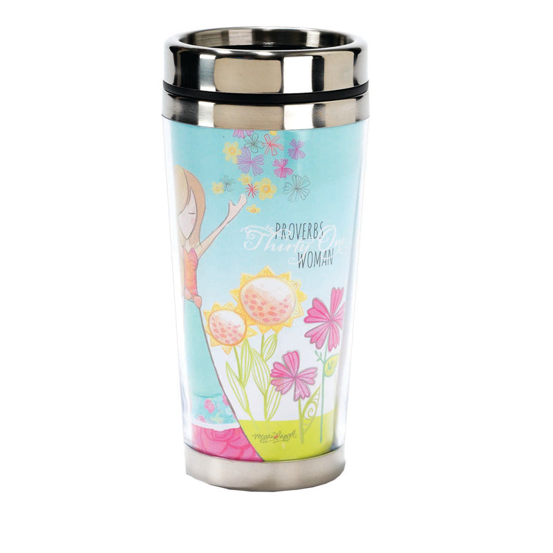 Grande tasse de voyage en acier inoxydable à double paroi 16 oz