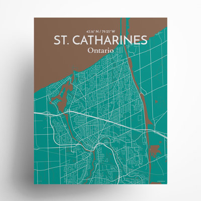 St. Catharines City Map, impression