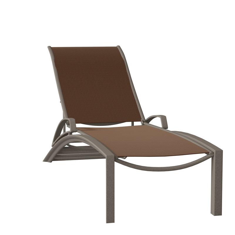 South Beach Outdoor Metal Chaise Lounge, Mia II, Graphite