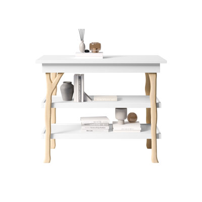 Milk Street Baby Branch Open Shelf Changing  Table (Snow)