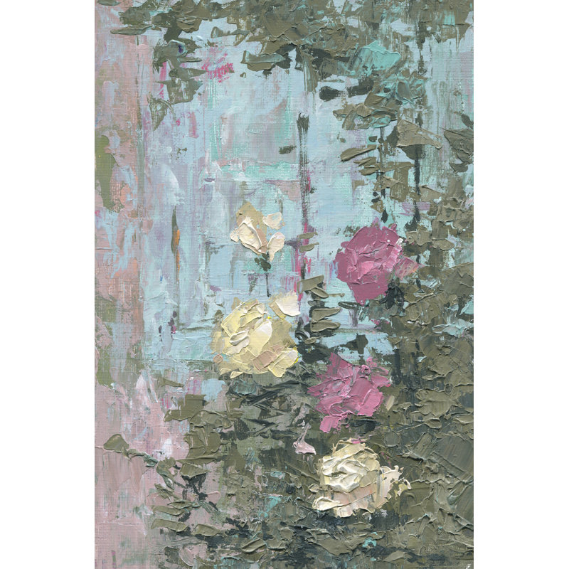 « secreting jardin », reproduction de peinture à l’acrylique sur toile, H 12 po x l 8 po x P 1,5 po