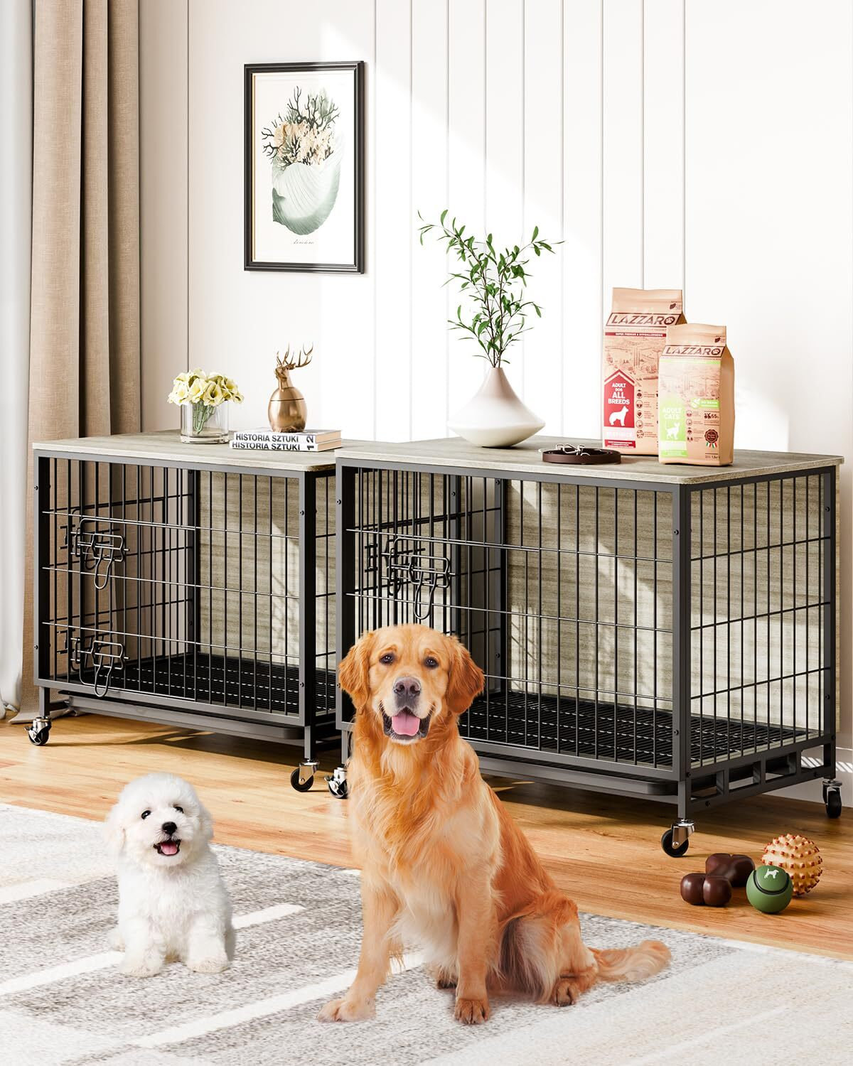 Stunning Terrier Dog Crate With Towel And Hammock Feature image