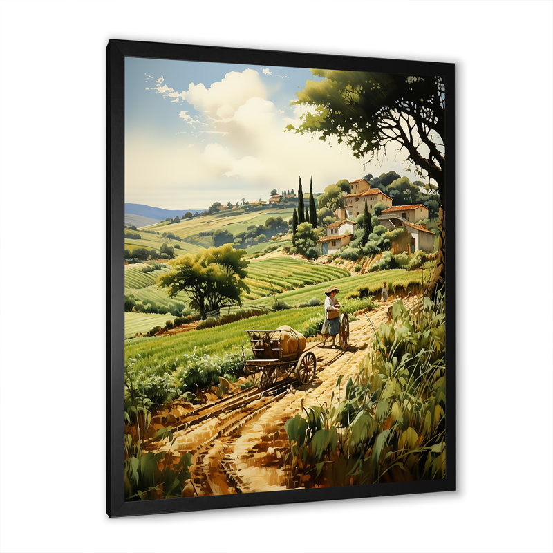 «Espagne Espagne Olive Harvest I», reproduction sur toile, Cadre photo noir, H 20 po x l 12 po x P 1 po