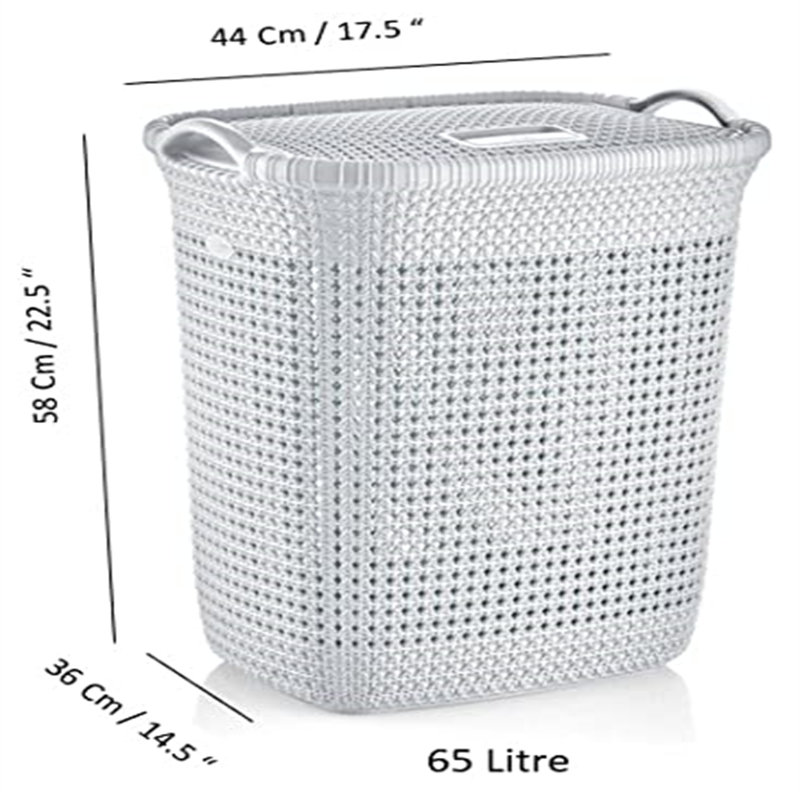 Plastic Laundry Hamper with Handles