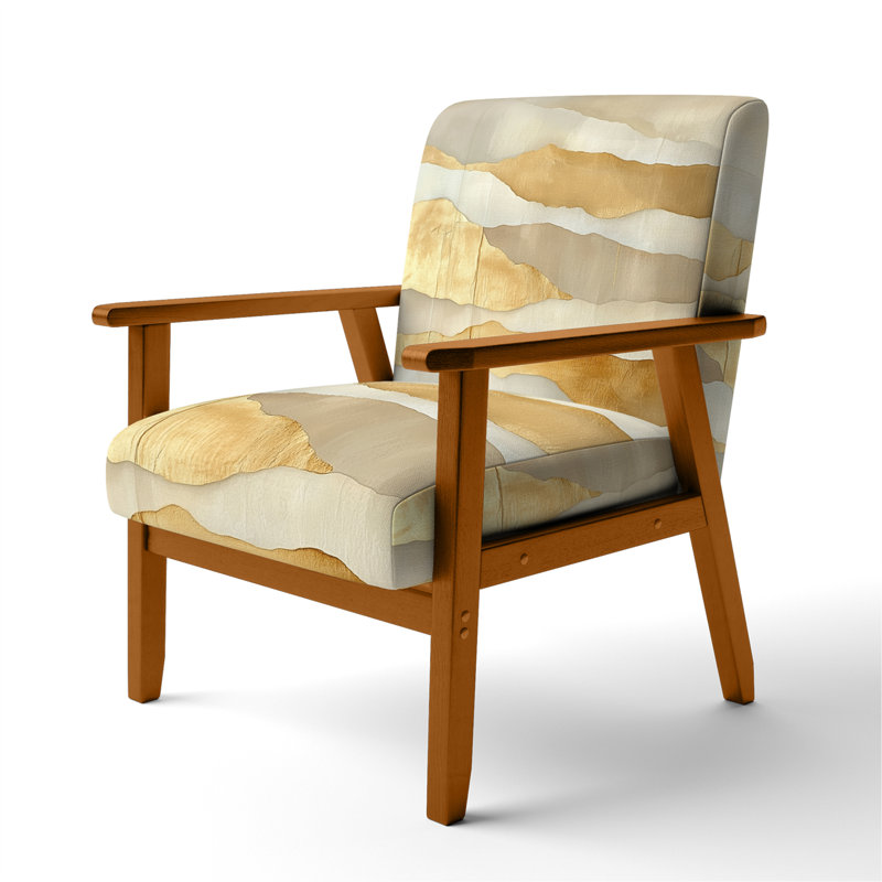 Chaise rembourrée Abstract, Brown Square Arms