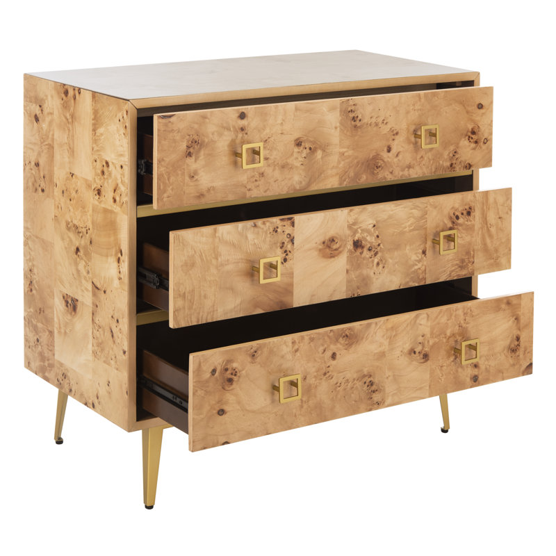 Commode 3 tiroirs Malia, Naturel