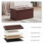 Repose-pieds de rangement pliable de 30 pouces, banc de rangement de 80 L, repose-pieds en similicuir avec siège rembourré-536273541
