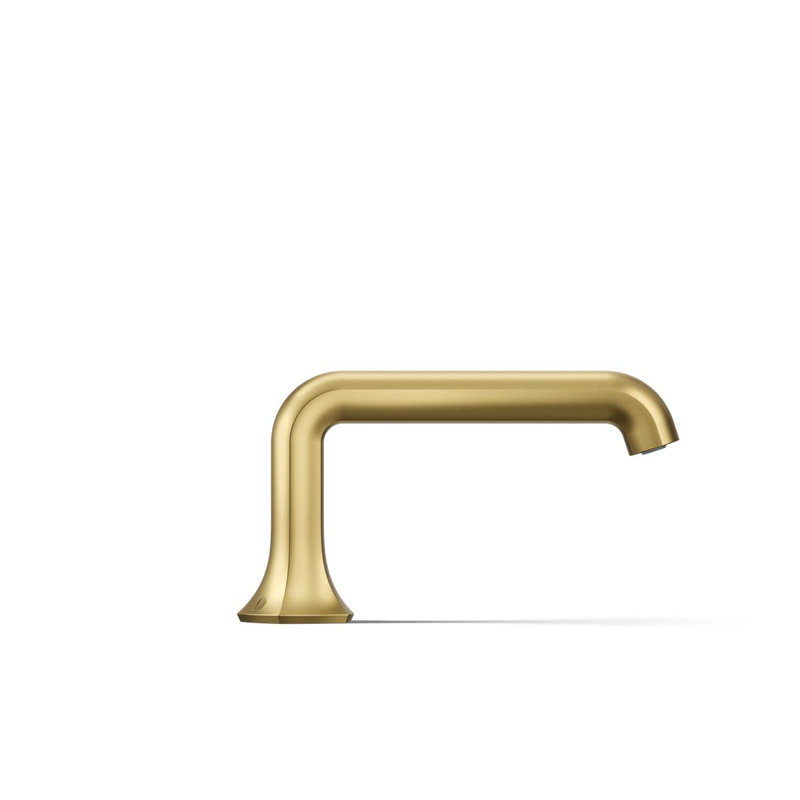 Occasion Deck-Mount Bath Spout With Straight Design, Vibrant Brushed Moderne Brass