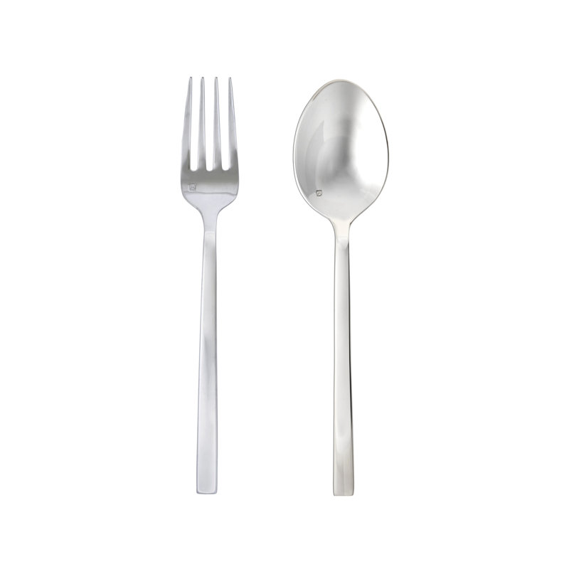 Arezzo 2 Piece Salad Servers Set, Silver