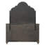 Commode de style contemporain simple en bois massif avec placage en chêne rustique et dossier en queue d'aronde