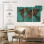 Carte en bois Aliaz turquoise-107953560