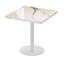 Table carrée bistro moderne tulipe 31,5 pouces avec plateau en faux marbre, facile à assembler, structure en métal robuste-1742099170