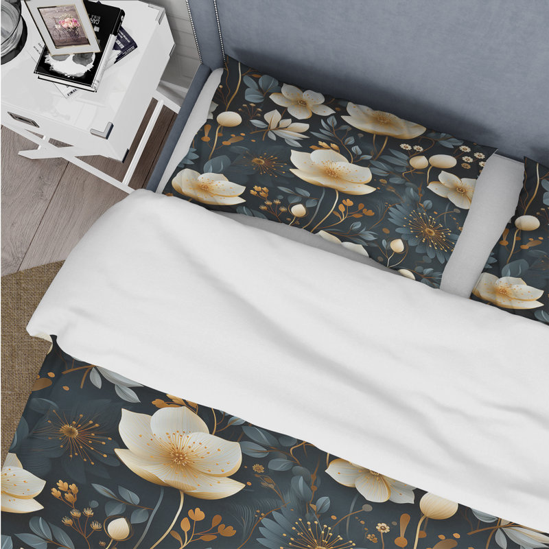 Ensemble de housse de couette White Mystic Reverie, Housse de couette pour très grand lit et 2 très