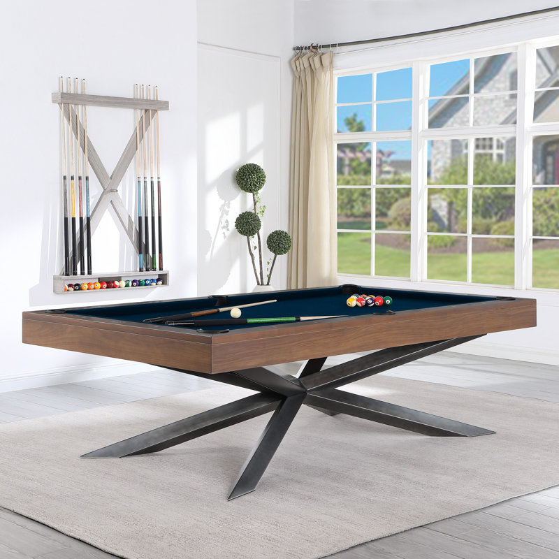 Stella 8'' Slate Pool Table With Professional Installation Included, Navy Blue, Yes