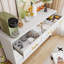 Buffet moderne en métal noir et blanc avec 2 portes et 3 tiroirs-2056747065-2056747068