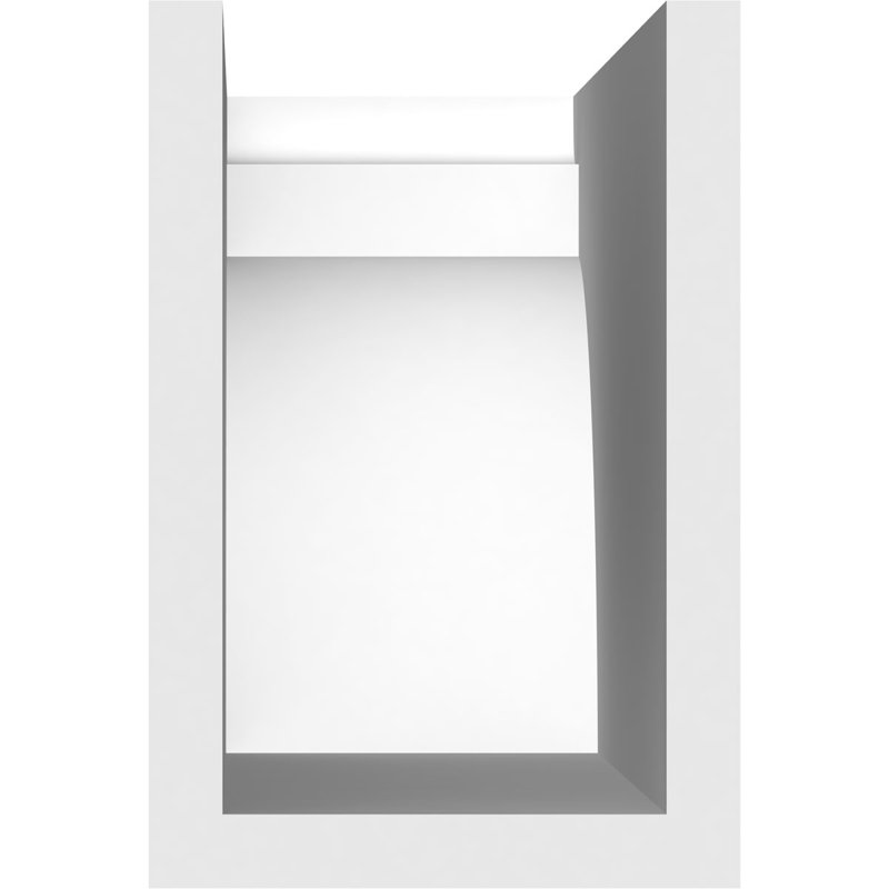 4"W x 6"H x 16"L Standard Yorktown Architectural Grade PVC Rafter Tail, 6"H x 4"W x 16"D