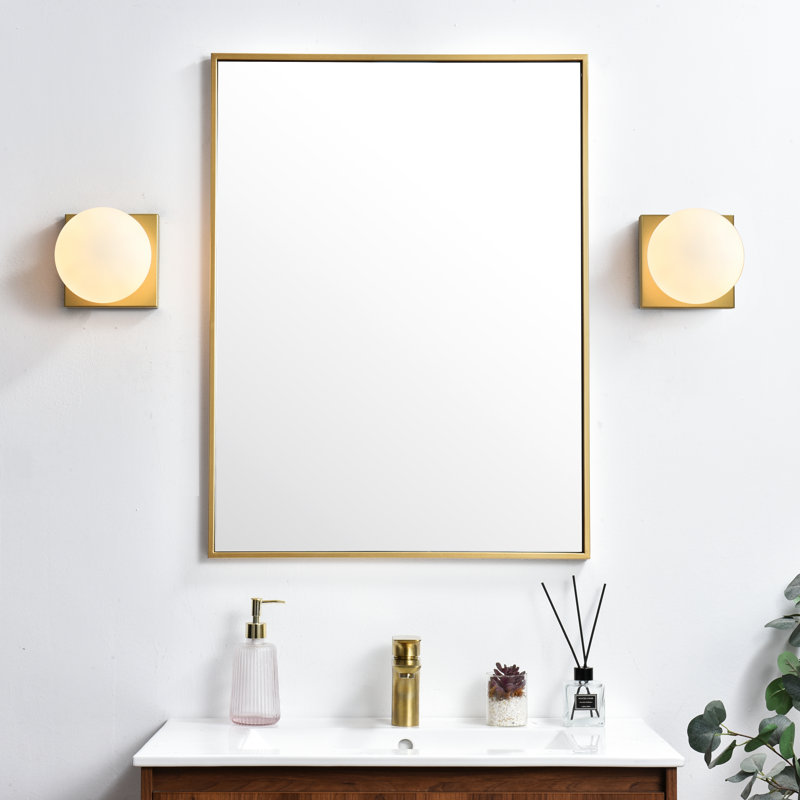 Isabeth Dimmable Bath Sconce, Black, 1 Light, 6" H x 6" W x 6" D