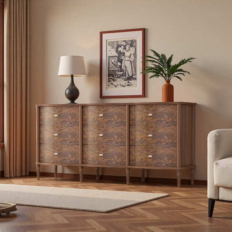 Buffet américain de luxe rétro, Brun