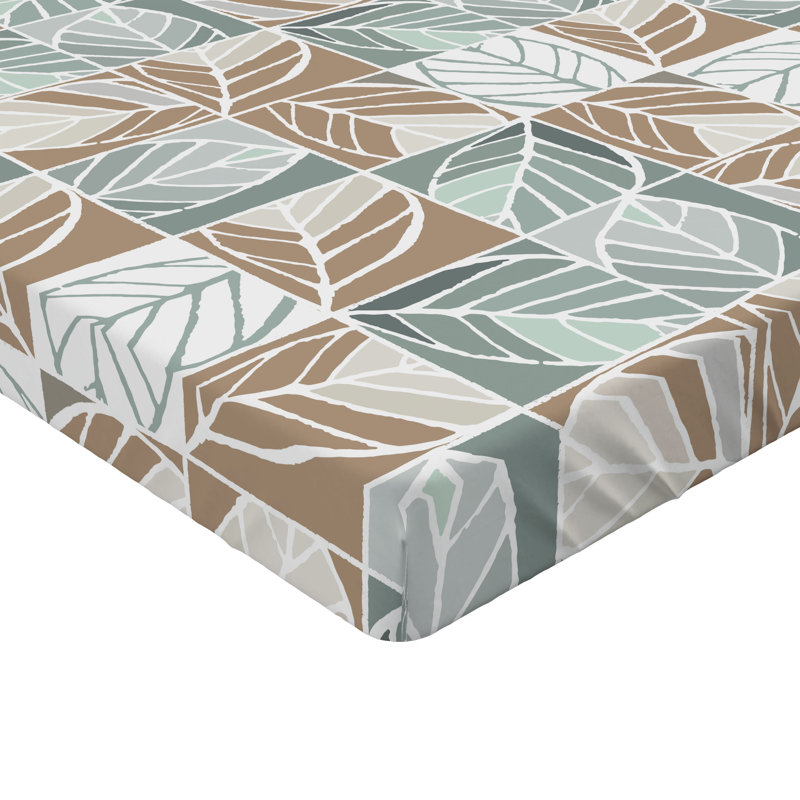 Drap-housse Ambesonne, Caramel, bleu cadet / floral, Drap-housse très grand californien