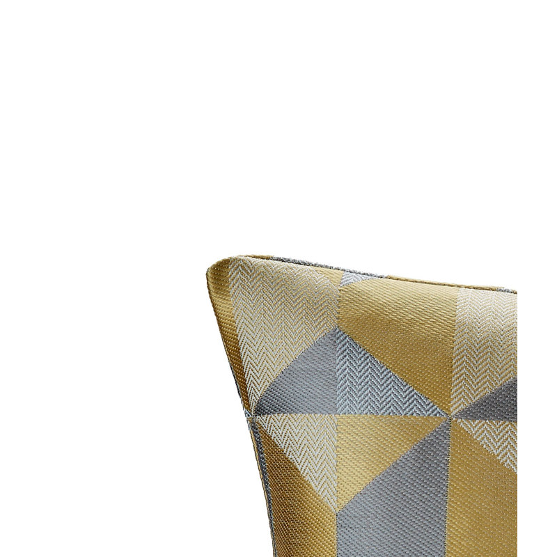 Stamper Skandi Geometric Scatter Cushion Cover, 55cm H x 55cm W x 1cm D, Yellow/Silver, Only Cover