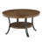 2 Tier Round Solid Wood Coffee Table With Storage, Rustic Brown