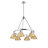 Felda 6 - Light Steel Dimmable Cone Chandelier-99998925-99998919